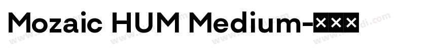 Mozaic HUM Medium字体转换
